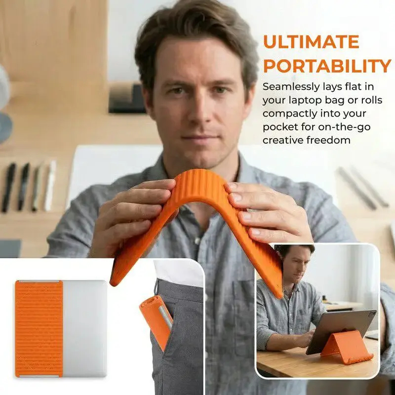 Tablet Stand Accessories - ซิลิโคนขาตั้งโทรศัพท์แบบพับได้แท็บเล็ตแล็ปท็อป DIY ขาตั้งจอแสดงผลสร้างสรรค์ยืดหยุ่นแปลงรูปได้อุปกรณ์เสริมการเดินทางของขวัญแบบพกพา