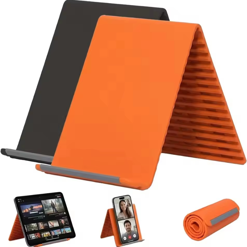 Tablet Stand Accessories - ขาตั้งโทรศัพท์มือถือแบบพกพาซิลิโคน 2026 ขาตั้งอเนกประสงค์แบบพับได้ ปรับมุมได้หลายระดับ ใช้ได้กับแท็บเล็ตและวางบนโต๊ะ