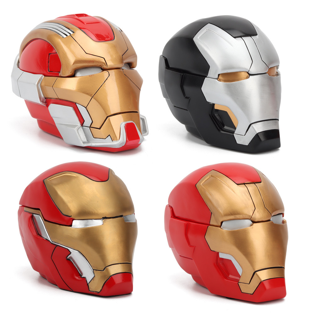 Tablet Accessories Kit - Iron Man ที่เขี่ยบุหรี่สร้างสรรค์ Marvel Avengers รุ่นพร้อมฝาปิดโต๊ะห้องนั่งเล่นชิ้นแสดงให้แฟนของคุณของขวัญ