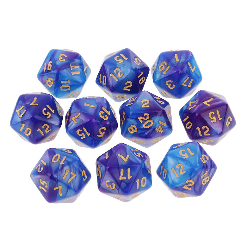 10pcs Polyhedral ลูกเต๋า 20 ด้ - Tablet Accessories Kit บทวิจารณ์และราคา