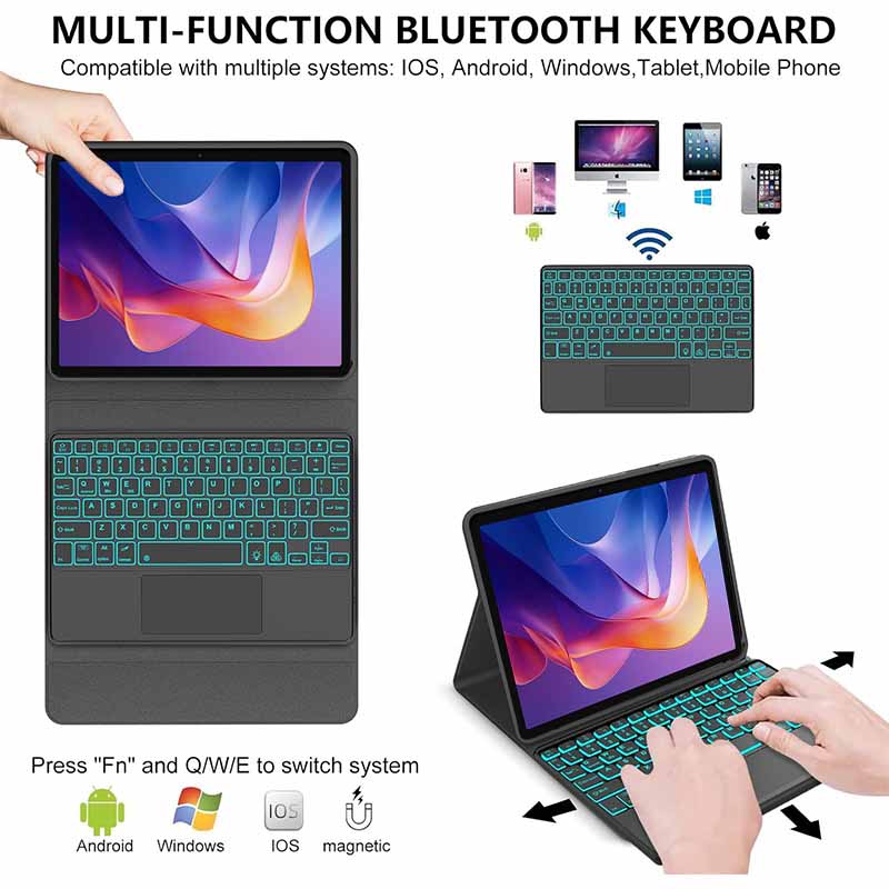 Touch Backlight คีย์บอร์ดสําหร - Bluetooth Trackpad บทวิจารณ์และราคา